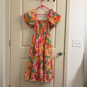 Francesca's Collections Colorful Floral Midi Dress